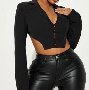 BRAND NEW Medium, White, Girl Boss blazer top